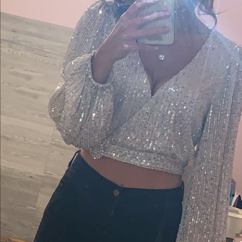 Fashion nova sparkle top